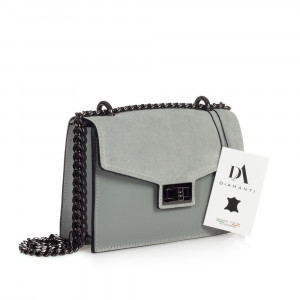 Geanta dama de umar din piele naturala DiAmanti Asti Grigio